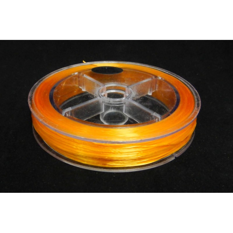 ELASTIC CORD, FLOSS, 0.6MM, GOLDEN YELLOW. SOLD BY SPOOL.