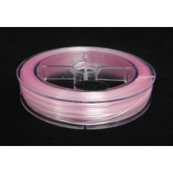 ELASTIC CORD, FLOSS, 0.6MM, LIGHT ROSE. SOLD BY SPOOL.
