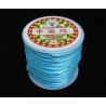 CORD, SATIN, 2.5MM, AQUA. SOLD PER SPOOL OF 15M.