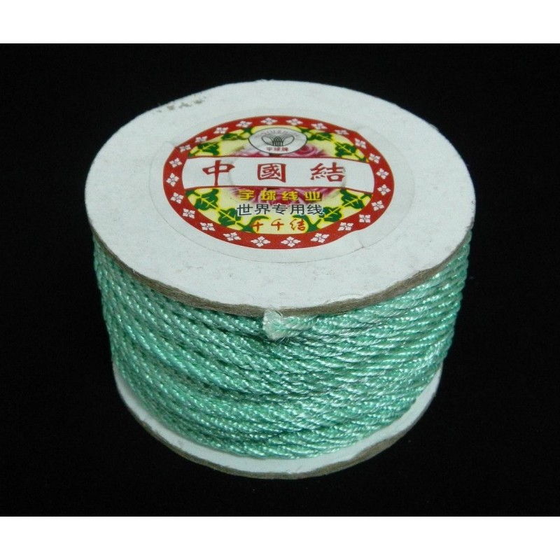 CORD, BRAIDED NYLON, 3.0MM, TURQUOISE.