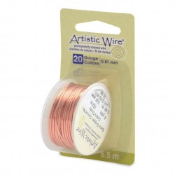 ARTISTIC WIRE, 20 GAUGE (0.81MM), BARE COPPER. SOLD PER PACK OF 6YD.