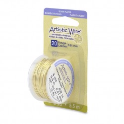 ARTISTIC WIRE, 20 GAUGE (0.81MM), CHAMPAGNE. SOLD PER PACK OF 6YD.