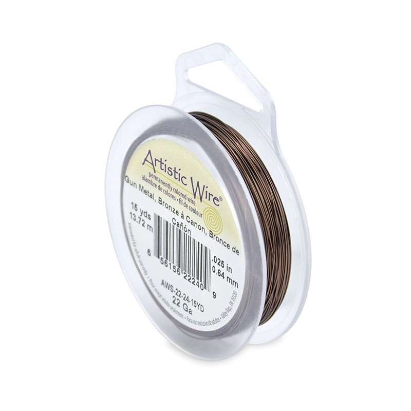 ARTISTIC WIRE, 22 GAUGE (0.64MM), ANTIQUE BRASS. SOLD PER PACK OF 15YD.