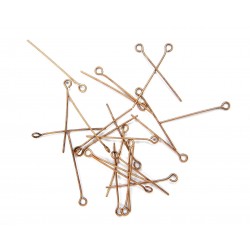 EYEPIN, 0.6MM THICKNESS, COPPER COLOR, NICKEL FREE. SOLD PER PACK OF 20GM.