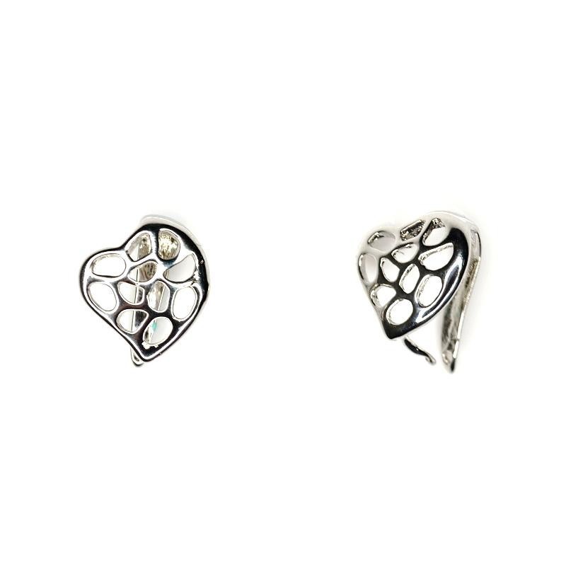 BAIL, PINCH TYPE, HEART, 10X16MM, 14MM GRIP LENGTH, RHODIUM PLATED BRASS, NICKEL FREE. SOLD PER PACK OF 6.