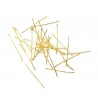 HEADPIN, 0.6MM THICKNESS, GOLD COLOR, NICKEL FREE. SOLD PER PACK OF 20GM.