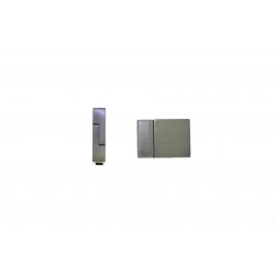 CLASP, MAGNETIC, RECTANGLE, 15X21MM, INTERNAL DIAMETER 3X13MM, ANTIQUE PLATED. SOLD PER PACK OF 2.