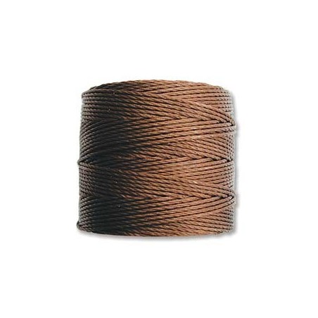 CORD, S-LON, 0.5MM, BROWN. SOLD PER ROLL OF 77YD.