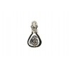 CHARM,MONEY BAG,9x17MM,RHODIUM PLATED,ALLOY BASE. SOLD PER PACK OF 10.