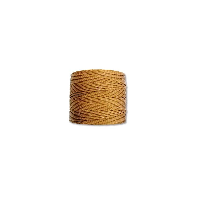 CORD, S-LON, 0.5MM, GOLD. SOLD PER ROLL OF 77YD.