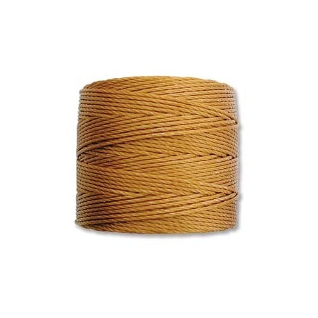 CORD, S-LON, 0.5MM, GOLD. SOLD PER ROLL OF 77YD.