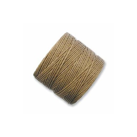 CORD, S-LON, 0.5MM, MEDIUM BROWN. SOLD PER ROLL OF 77YD.