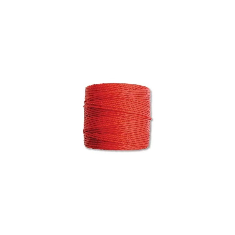 CORD, S-LON, 0.5MM, SHANGHAI RED. SOLD PER ROLL OF 77YD.