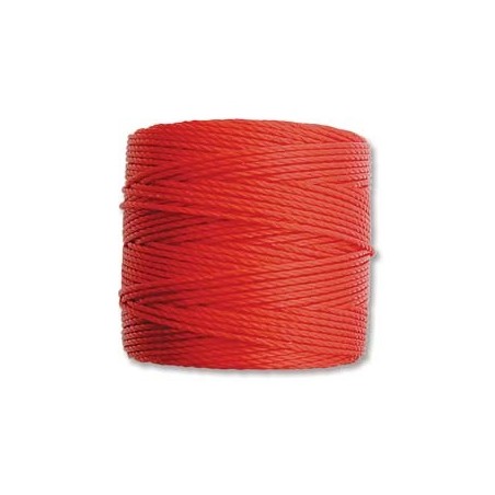 CORD, S-LON, 0.5MM, SHANGHAI RED. SOLD PER ROLL OF 77YD.