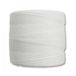 CORD, S-LON, 0.5MM, WHITE. SOLD PER ROLL OF 77YD.
