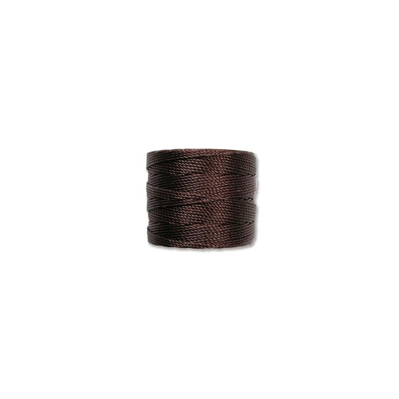 CORD, S-LON, 0.5MM, CHOCOLATE WINETTE. SOLD PER ROLL OF 77YD.