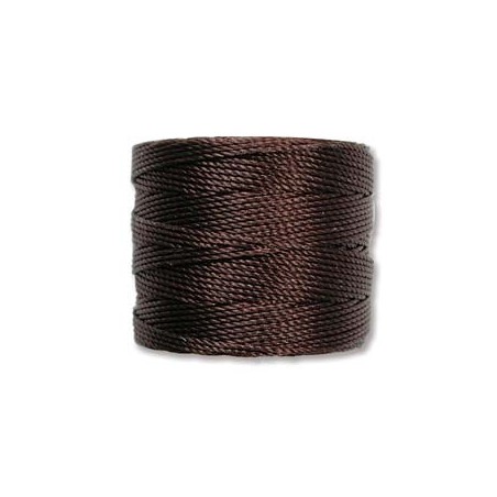 CORD, S-LON, 0.5MM, CHOCOLATE WINETTE. SOLD PER ROLL OF 77YD.