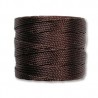 CORD, S-LON, 0.5MM, CHOCOLATE WINETTE. SOLD PER ROLL OF 77YD.
