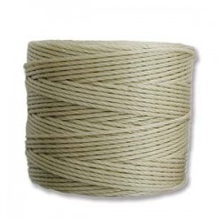 CORD, S-LON, 0.5MM, LIGHT KHAKI. SOLD PER ROLL OF 77YD.