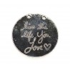 CHARM,ROUND,20MM,ANTIQUE SILVER. SOLD PER PACK OF 6.