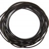CORD, COWHIDE LEATHER, 2.5MM, DARK BROWN. SOLD PER PACK OF 5YD.