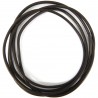 CORD, COWHIDE LEATHER, 5MM, DARK BROWN. SOLD PER PACK OF 1YD.