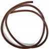 CORD, COWHIDE LEATHER, 6MM, MEDIUM BROWN. SOLD PER PACK OF 1YD.