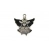 CHARM,ANGEL,19X20MM,ANTIQUE SILVER. SOLD PER PACK OF 10.