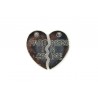 CHARM,HEART PIC,20x19MM,ANTIQUE SILVER. SOLD PER PACK OF 5 SET.