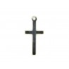CHARM,CROSS,13X27MM,RHODIUM PLATED.N SOLD PER PACK OF 20.