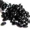 LONG MAGATAMA, 4X7MM, BLACK. SOLD PER TUBE OF 8.5GM.