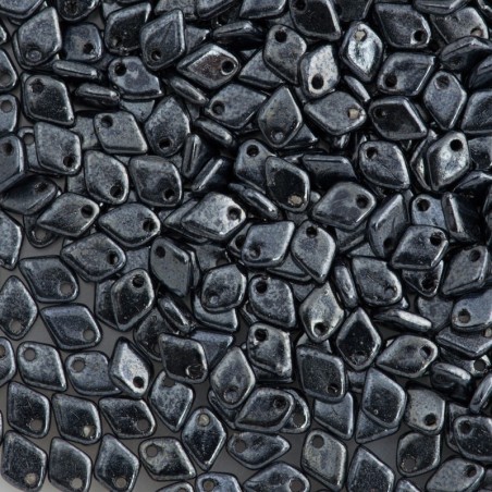 DRAGON SCALE BEAD, 1.5X5MM, JET HEMATITE. SOLD PER PACK OF 5GM.