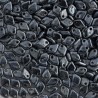 DRAGON SCALE BEAD, 1.5X5MM, JET HEMATITE. SOLD PER PACK OF 5GM.