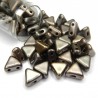 KHEOPS PAR PUCA, 6MM, 2-HOLE, CRYSTAL GREY RAINBOW. SOLD PER TUBE OF 9GM.