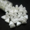 KHEOPS PAR PUCA, 6MM, 2-HOLE, PASTEL WHITE. SOLD PER TUBE OF 9GM.