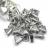 KHEOPS PAR PUCA, 6MM, 2-HOLE, ARGENTEES. SOLD PER TUBE OF 9GM.