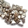 KHEOPS PAR PUCA, 6MM, 2-HOLE, PASTEL LIGHT BROWN COCO. SOLD PER TUBE OF 9GM.