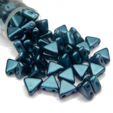 KHEOPS PAR PUCA, 6MM, 2-HOLE, PASTEL PETROL. SOLD PER TUBE OF 9GM.