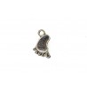 CHARM,FOOT,9X12MM,RHODIUM PLATED. SOLD PER PACK OF 25.