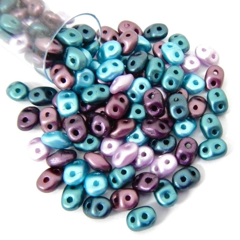 SUPERDUO, 2.5X5MM, VICTORIAN ELEGANCE. SOLD PER TUBE OF 10GM.