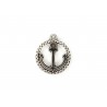 CHARM,ANCHOR,15MM,RHODIUM PLATED,ALLOY BASE. SOLD PER PACK OF 10.