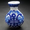 PORCELAIN, VASE, 42X59MM, BLUE. SOLD PER PACK OF 1.
