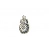 CHARM,PINEAPPLE,10X18MM,RHODIUM PLATED. SOLD PER PACK OF 10.