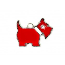 CHARM,DOG,29X22MM,COLOR. SOLD PER PACK OF 4.