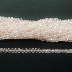BEAD, GLASS CRYSTAL, 2MM, RONDELLE, FACETED, ROSALINE . SOLD PER STRAND OF 17 INCH (APPROX 200PCS).