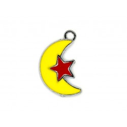 CHARM,CRESCENT15X24MM,COLOR. SOLD PER PACK OF 4.