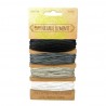 CORD, HEMP, 1.0MM, ONYX SHADES. SOLD PER CARD OF 4 COLORS.