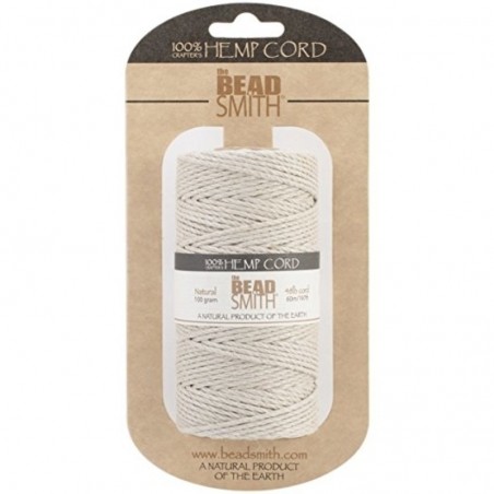 CORD, HEMP, 2.0MM, NATURAL. SOLD PER SPOOL OF 197FT.