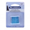 CORD, COTTON, 0.030" (0.76MM), METTALIC SILVER ON BLUE. SOLD PER SPOOL OF 20M.