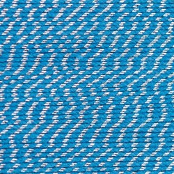 CORD, COTTON, 0.030" (0.76MM), METTALIC SILVER ON BLUE. SOLD PER SPOOL OF 20M.